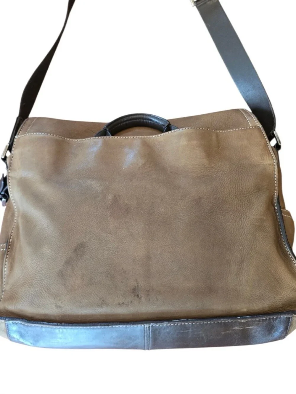 Coach Vintage Brown Leather Messenger Bag Briefcase